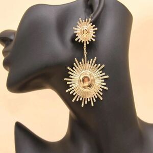 Sunburst oversized earrings statement piece